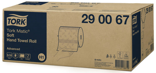 Tork Matic 290067 Toalla de Mano Suave en Rollo Advanced 6x 150m rollo
