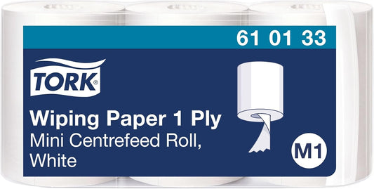 Tork 610133 Papel de secado Advanced/Paños de papel compatibles con el sistema M1 / 3 x bobinas / 1 capa - Blanco